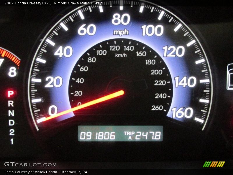 Nimbus Gray Metallic / Gray 2007 Honda Odyssey EX-L