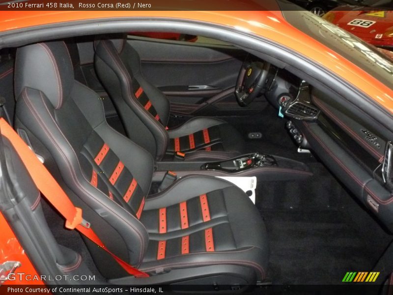 Front Seat of 2010 458 Italia