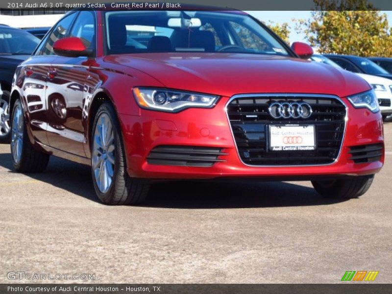 Garnet Red Pearl / Black 2014 Audi A6 3.0T quattro Sedan