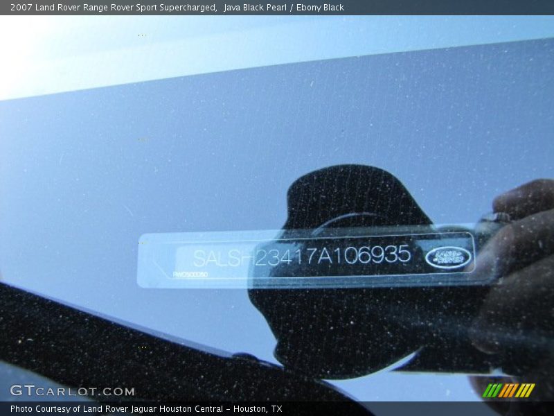 Java Black Pearl / Ebony Black 2007 Land Rover Range Rover Sport Supercharged