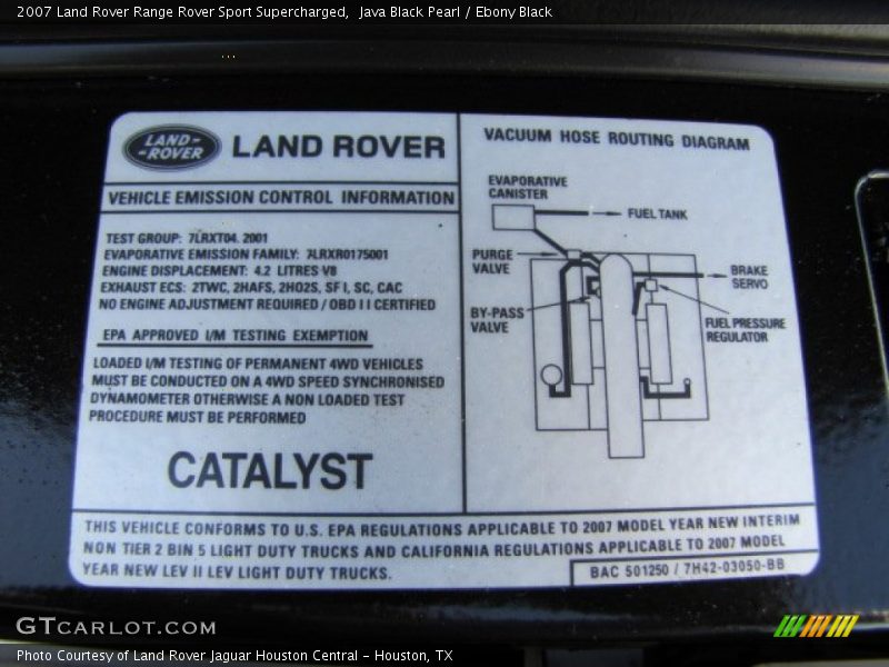 Java Black Pearl / Ebony Black 2007 Land Rover Range Rover Sport Supercharged