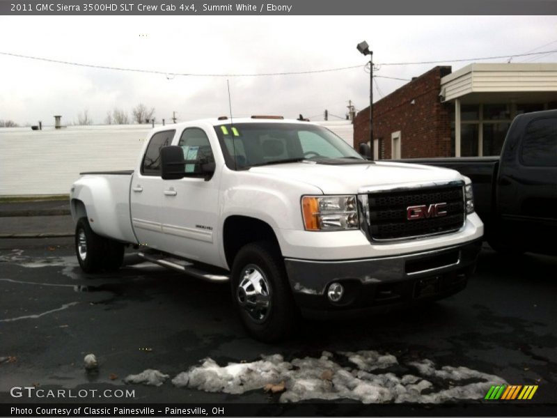Summit White / Ebony 2011 GMC Sierra 3500HD SLT Crew Cab 4x4