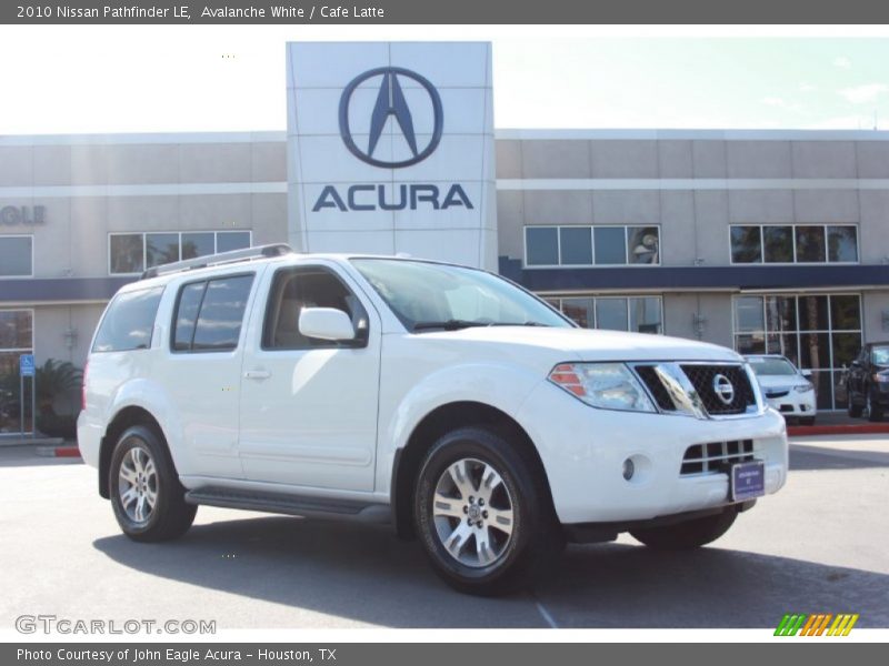 Avalanche White / Cafe Latte 2010 Nissan Pathfinder LE