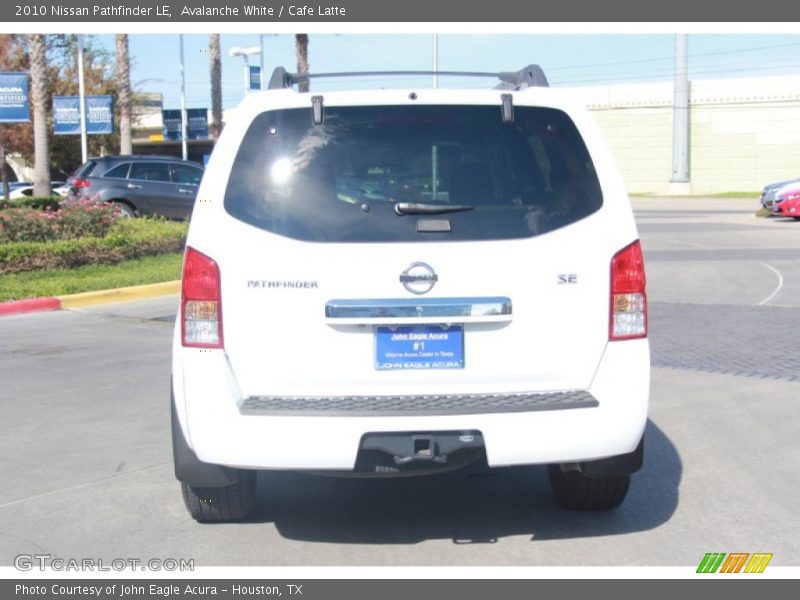 Avalanche White / Cafe Latte 2010 Nissan Pathfinder LE