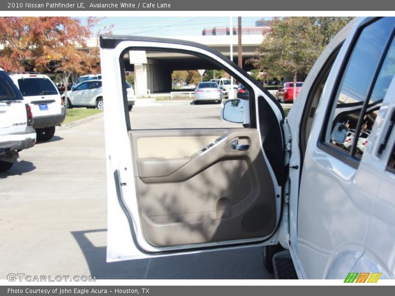 Avalanche White / Cafe Latte 2010 Nissan Pathfinder LE