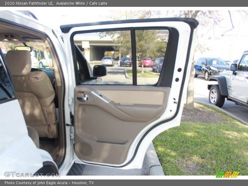 Avalanche White / Cafe Latte 2010 Nissan Pathfinder LE