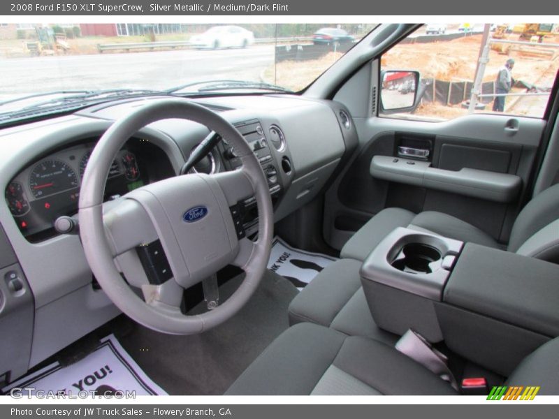 Silver Metallic / Medium/Dark Flint 2008 Ford F150 XLT SuperCrew