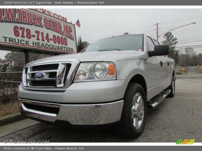 Silver Metallic / Medium/Dark Flint 2008 Ford F150 XLT SuperCrew