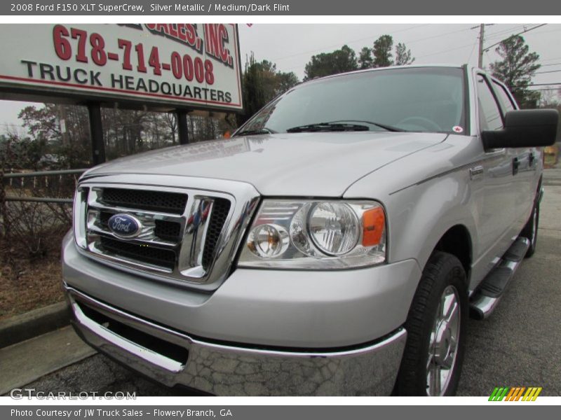 Silver Metallic / Medium/Dark Flint 2008 Ford F150 XLT SuperCrew
