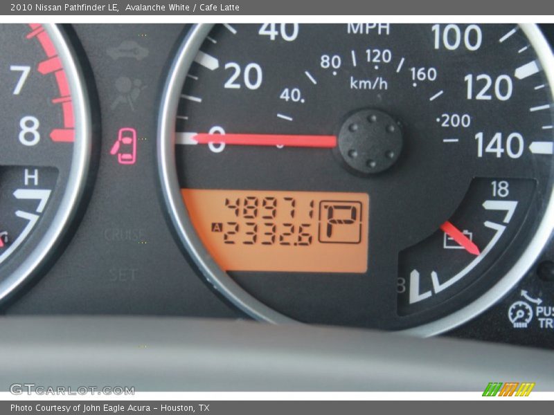 Avalanche White / Cafe Latte 2010 Nissan Pathfinder LE