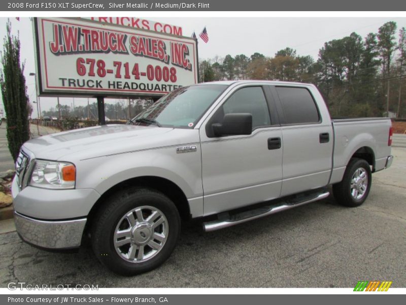 Silver Metallic / Medium/Dark Flint 2008 Ford F150 XLT SuperCrew
