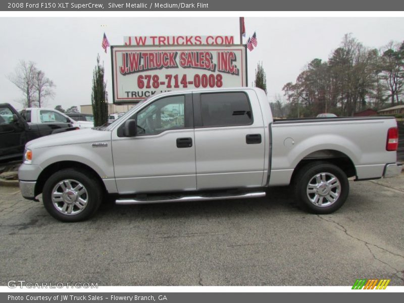 Silver Metallic / Medium/Dark Flint 2008 Ford F150 XLT SuperCrew