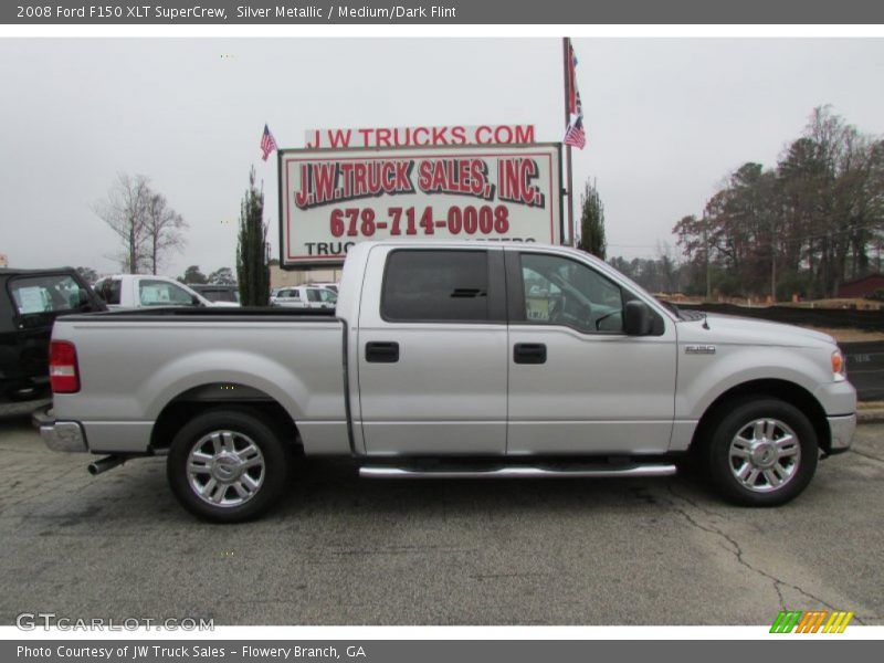 Silver Metallic / Medium/Dark Flint 2008 Ford F150 XLT SuperCrew