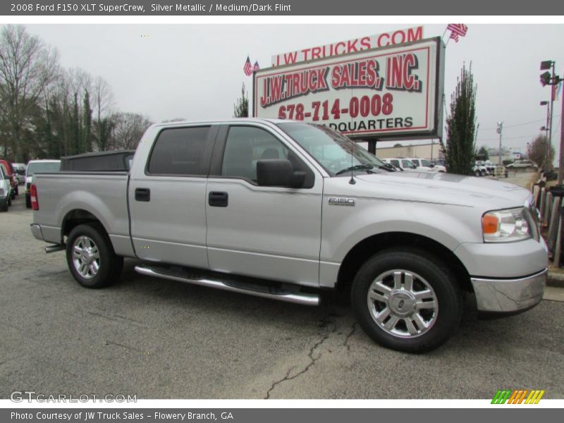 Silver Metallic / Medium/Dark Flint 2008 Ford F150 XLT SuperCrew