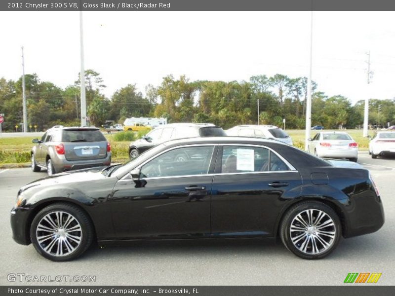 Gloss Black / Black/Radar Red 2012 Chrysler 300 S V8