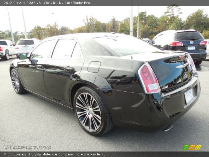 Gloss Black / Black/Radar Red 2012 Chrysler 300 S V8