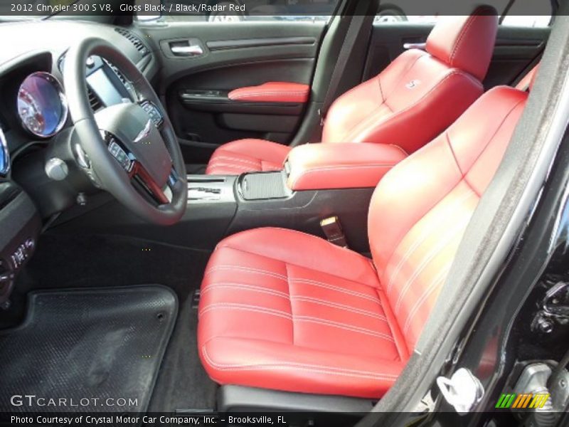 Gloss Black / Black/Radar Red 2012 Chrysler 300 S V8