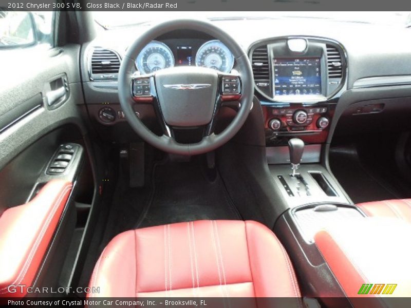 Gloss Black / Black/Radar Red 2012 Chrysler 300 S V8