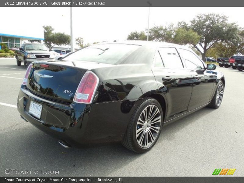 Gloss Black / Black/Radar Red 2012 Chrysler 300 S V8