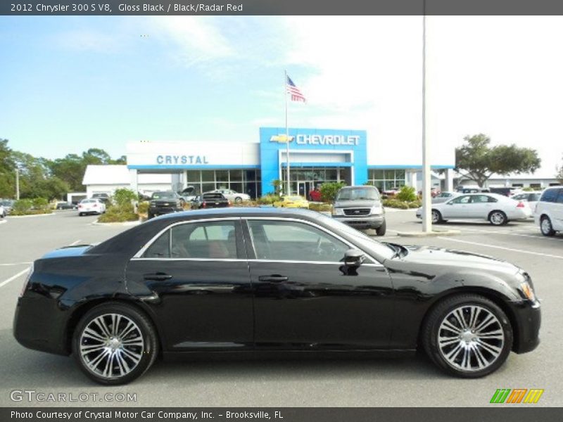 Gloss Black / Black/Radar Red 2012 Chrysler 300 S V8