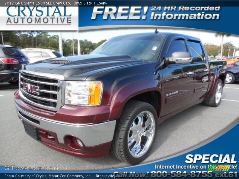Onyx Black / Ebony 2012 GMC Sierra 1500 SLE Crew Cab