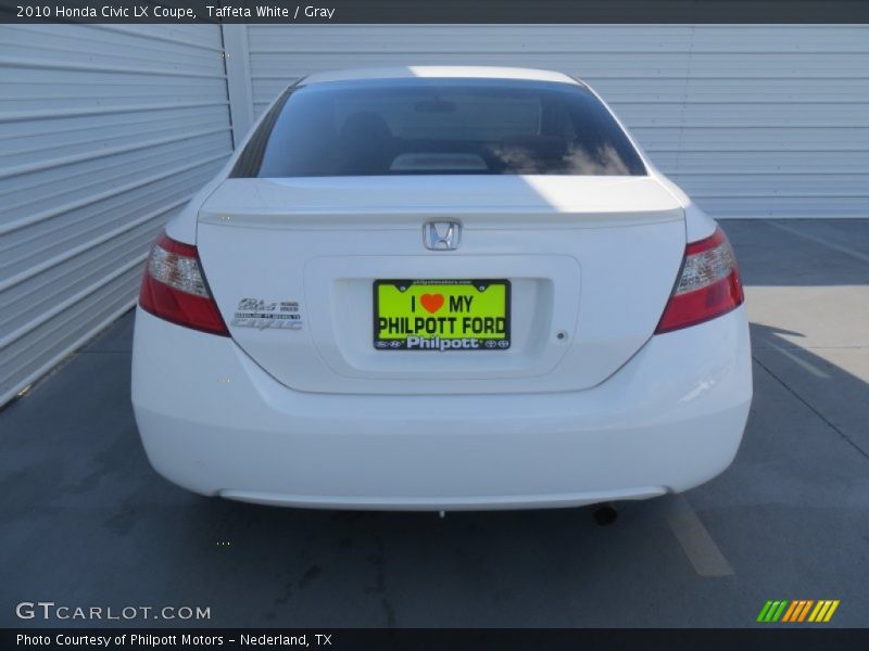 Taffeta White / Gray 2010 Honda Civic LX Coupe