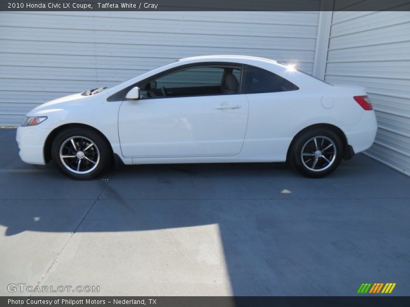 Taffeta White / Gray 2010 Honda Civic LX Coupe