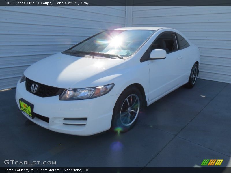 Taffeta White / Gray 2010 Honda Civic LX Coupe