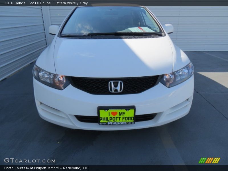 Taffeta White / Gray 2010 Honda Civic LX Coupe