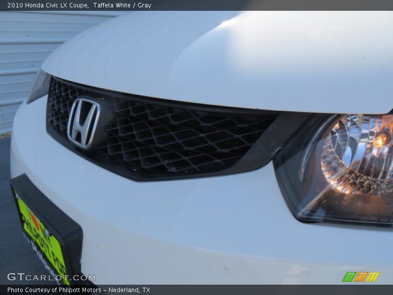 Taffeta White / Gray 2010 Honda Civic LX Coupe
