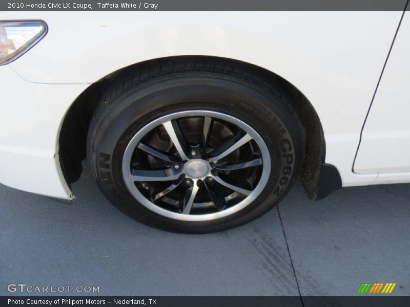 Taffeta White / Gray 2010 Honda Civic LX Coupe