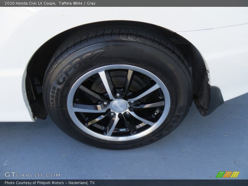 Taffeta White / Gray 2010 Honda Civic LX Coupe