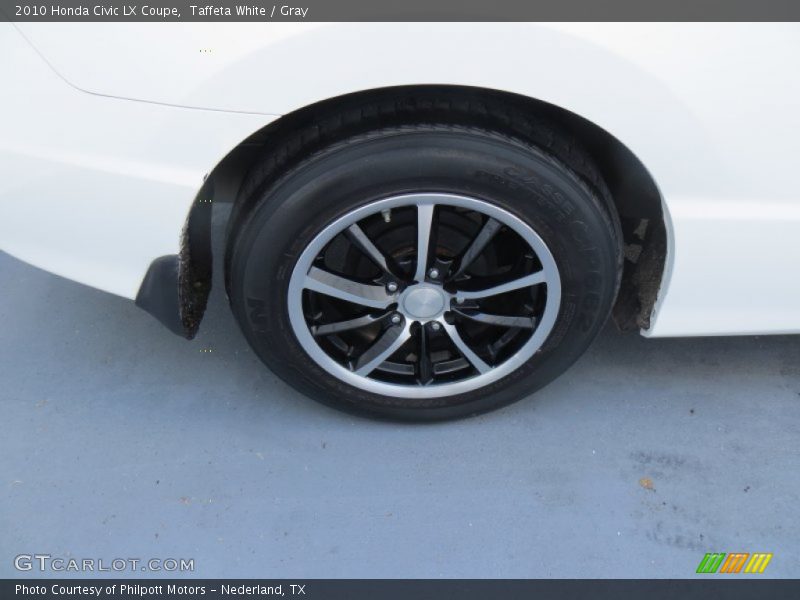 Taffeta White / Gray 2010 Honda Civic LX Coupe
