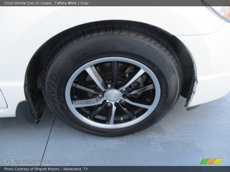 Taffeta White / Gray 2010 Honda Civic LX Coupe