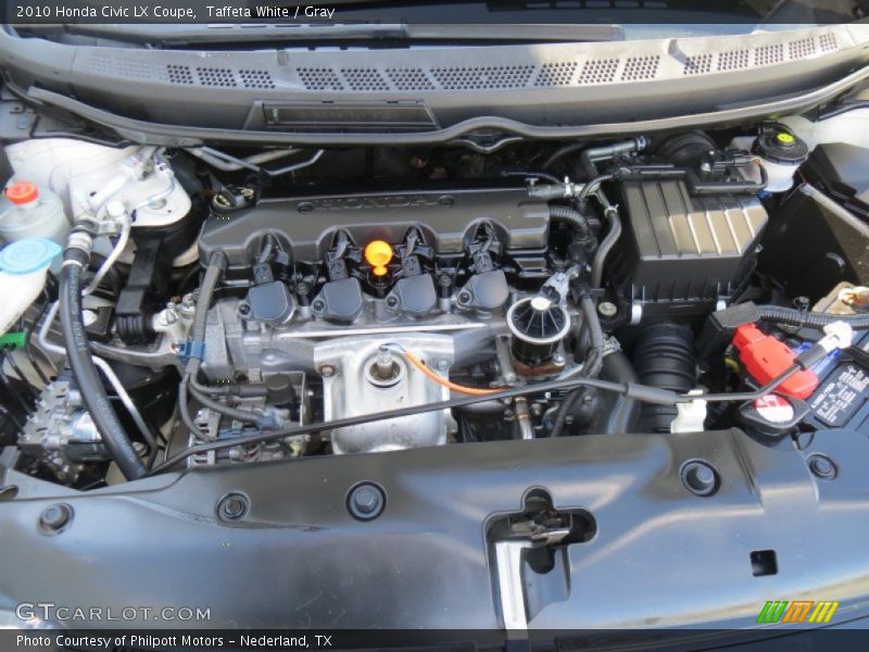 Taffeta White / Gray 2010 Honda Civic LX Coupe