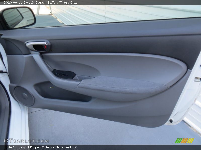 Taffeta White / Gray 2010 Honda Civic LX Coupe