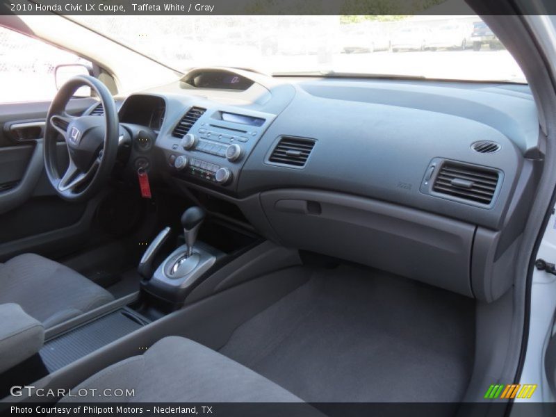 Taffeta White / Gray 2010 Honda Civic LX Coupe