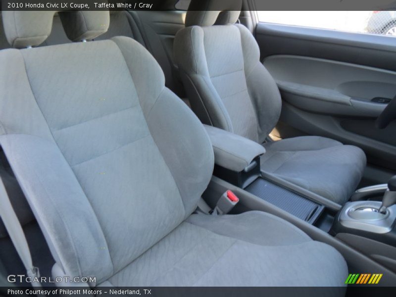 Taffeta White / Gray 2010 Honda Civic LX Coupe