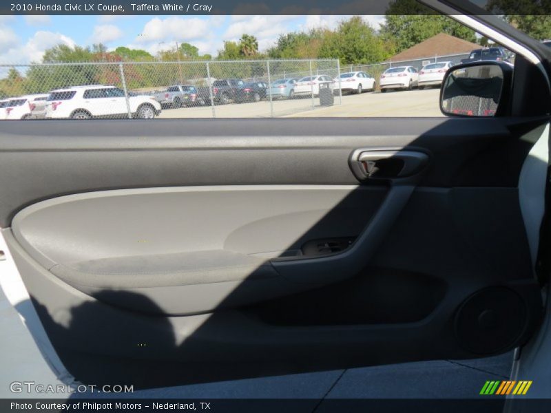 Taffeta White / Gray 2010 Honda Civic LX Coupe