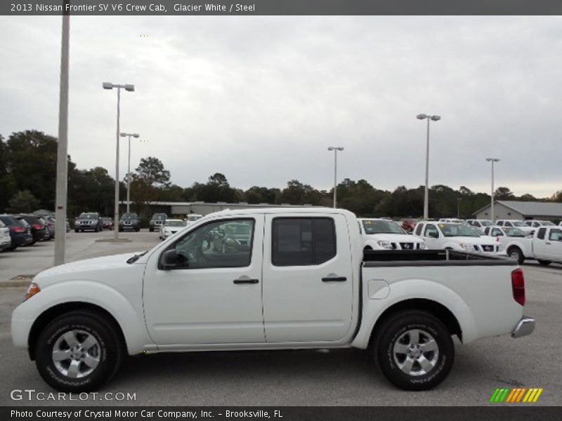 Glacier White / Steel 2013 Nissan Frontier SV V6 Crew Cab