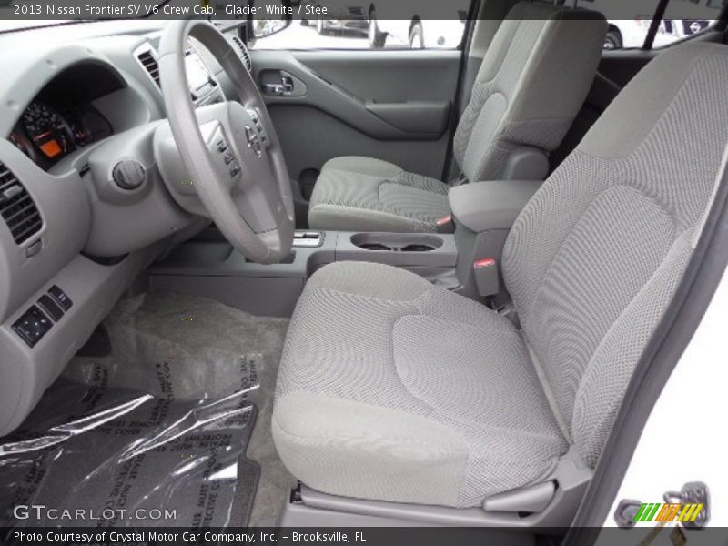 Glacier White / Steel 2013 Nissan Frontier SV V6 Crew Cab