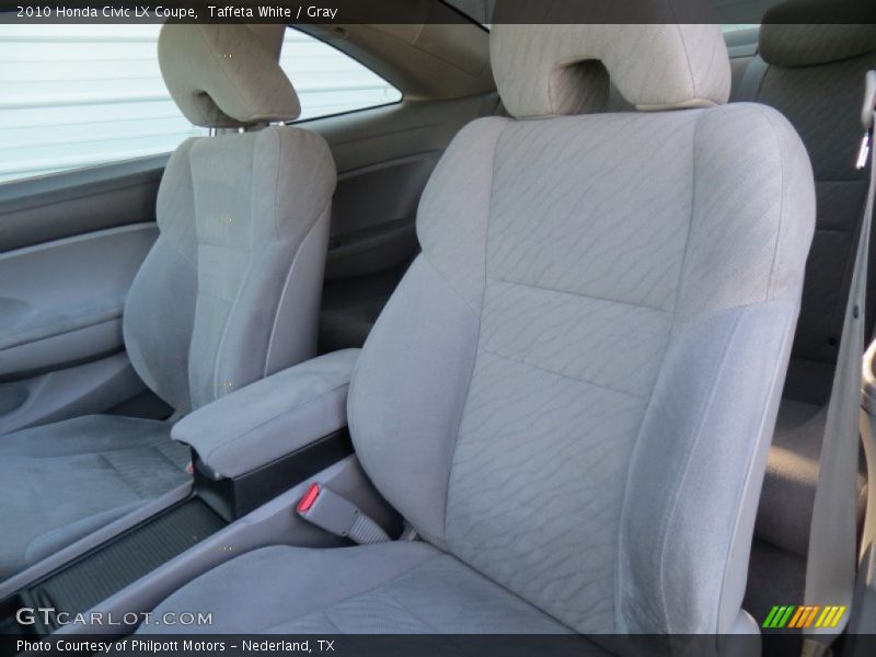 Taffeta White / Gray 2010 Honda Civic LX Coupe