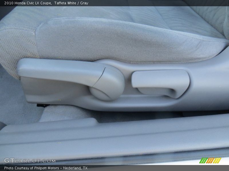Taffeta White / Gray 2010 Honda Civic LX Coupe