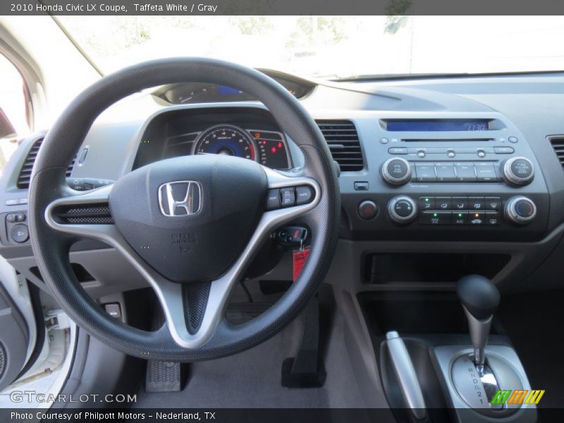 Taffeta White / Gray 2010 Honda Civic LX Coupe