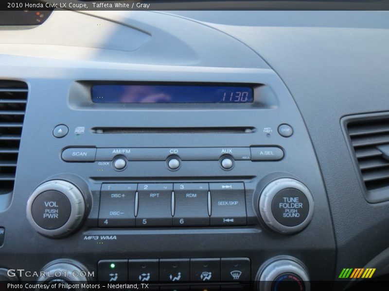 Taffeta White / Gray 2010 Honda Civic LX Coupe