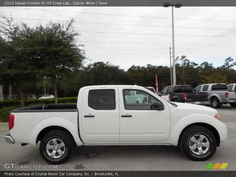 Glacier White / Steel 2013 Nissan Frontier SV V6 Crew Cab