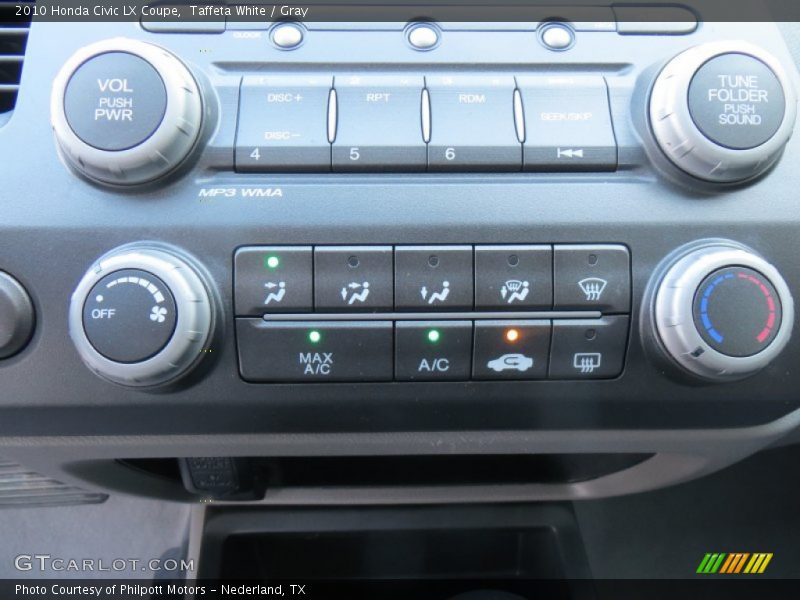 Taffeta White / Gray 2010 Honda Civic LX Coupe