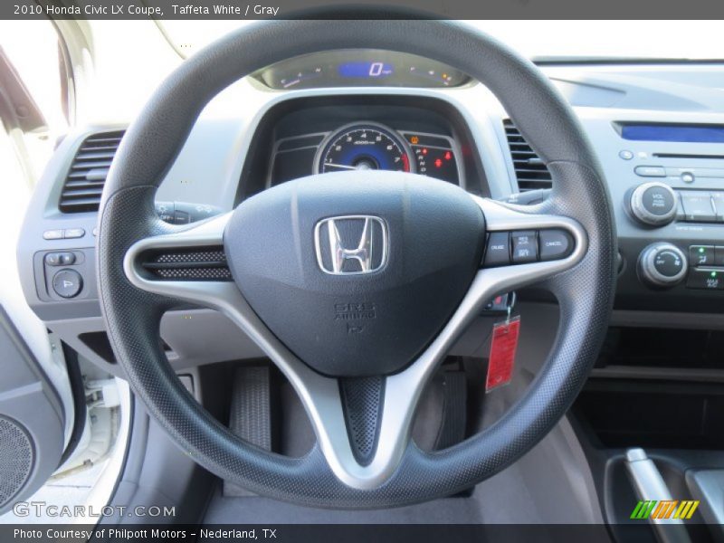 Taffeta White / Gray 2010 Honda Civic LX Coupe