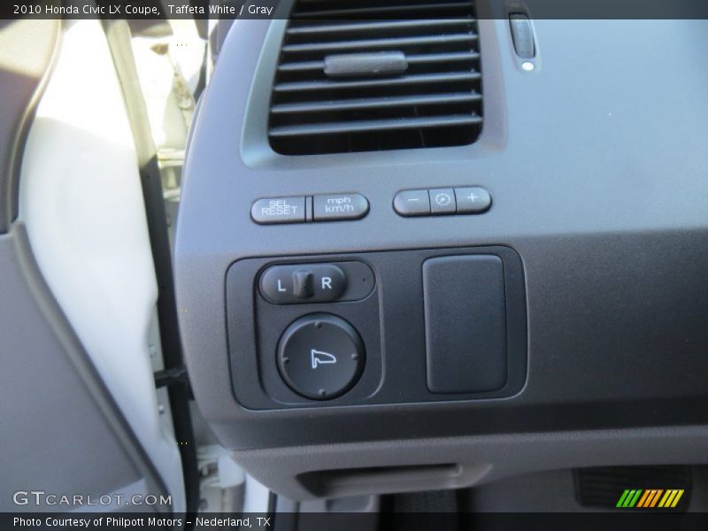 Taffeta White / Gray 2010 Honda Civic LX Coupe