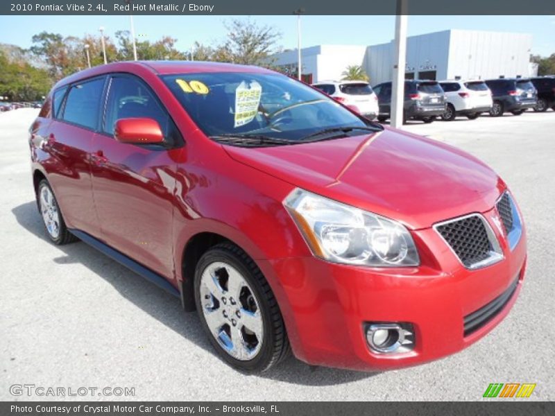 Red Hot Metallic / Ebony 2010 Pontiac Vibe 2.4L